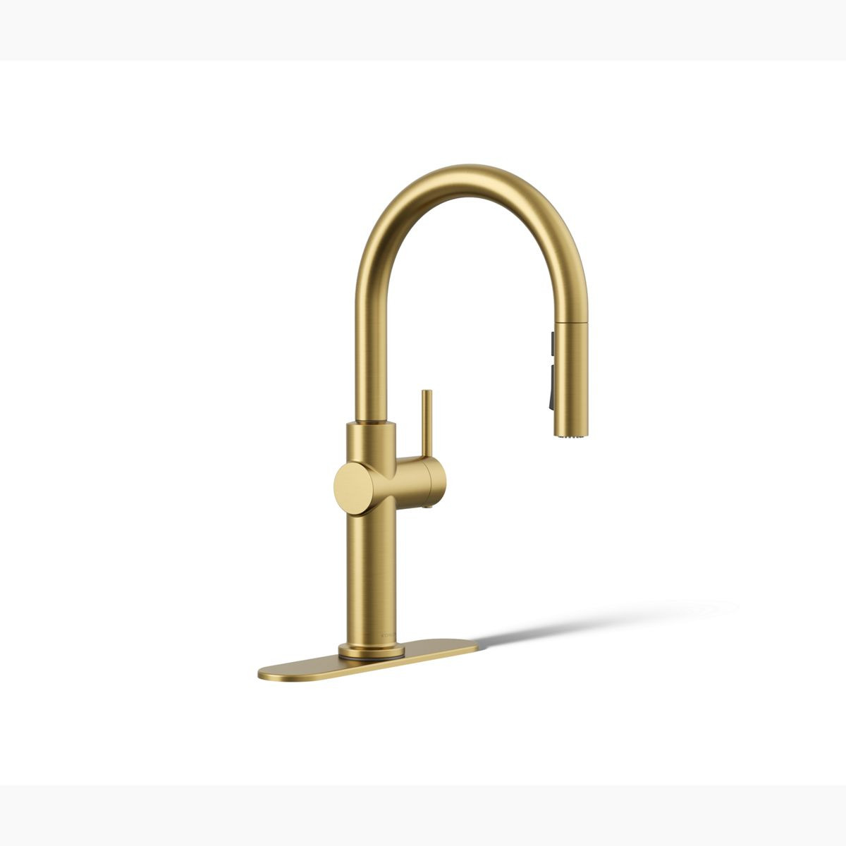 Pull-down kitchen sink faucet with three-function sprayhead | Kohler