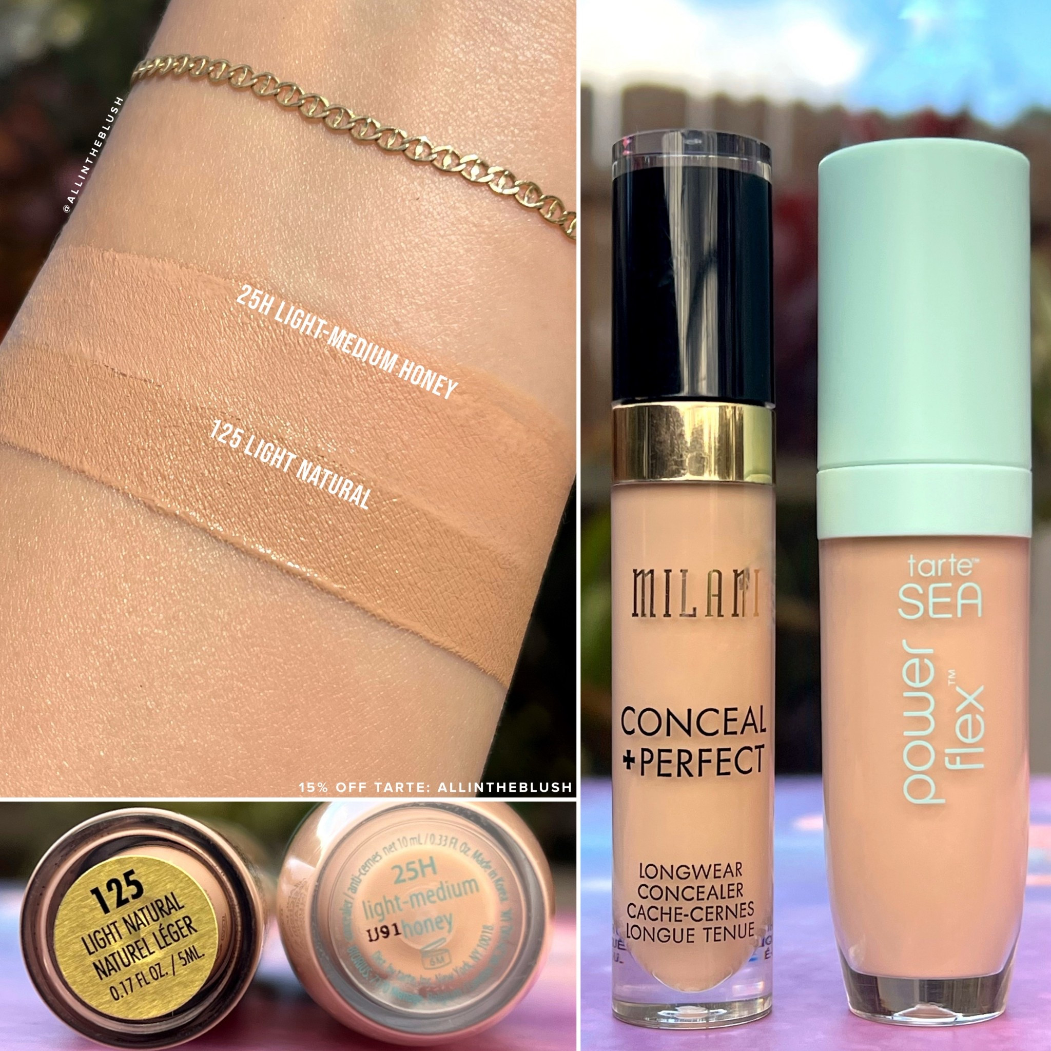 Swatch comparisons between Tarte & Milani Concealers

#LTKFindsUnder100 #LTKGiftGuide #LTKBeauty