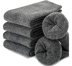 EBMORE Womens Wool Socks Warm Winter Thick Hiking Thermal Boot Cozy Crew Comfy Work Socks for Lad... | Amazon (US)