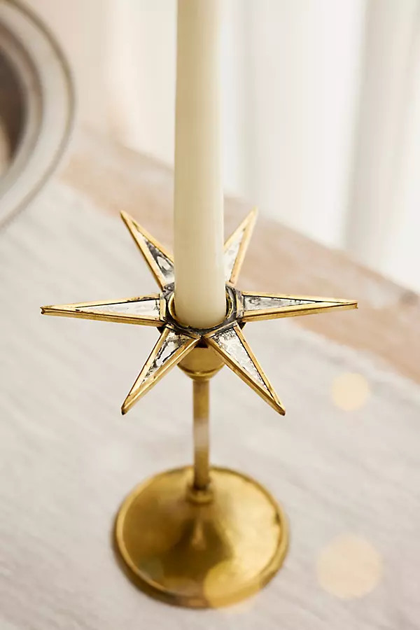 Antique Mirrored Star Candle Cuff | Anthropologie (US)