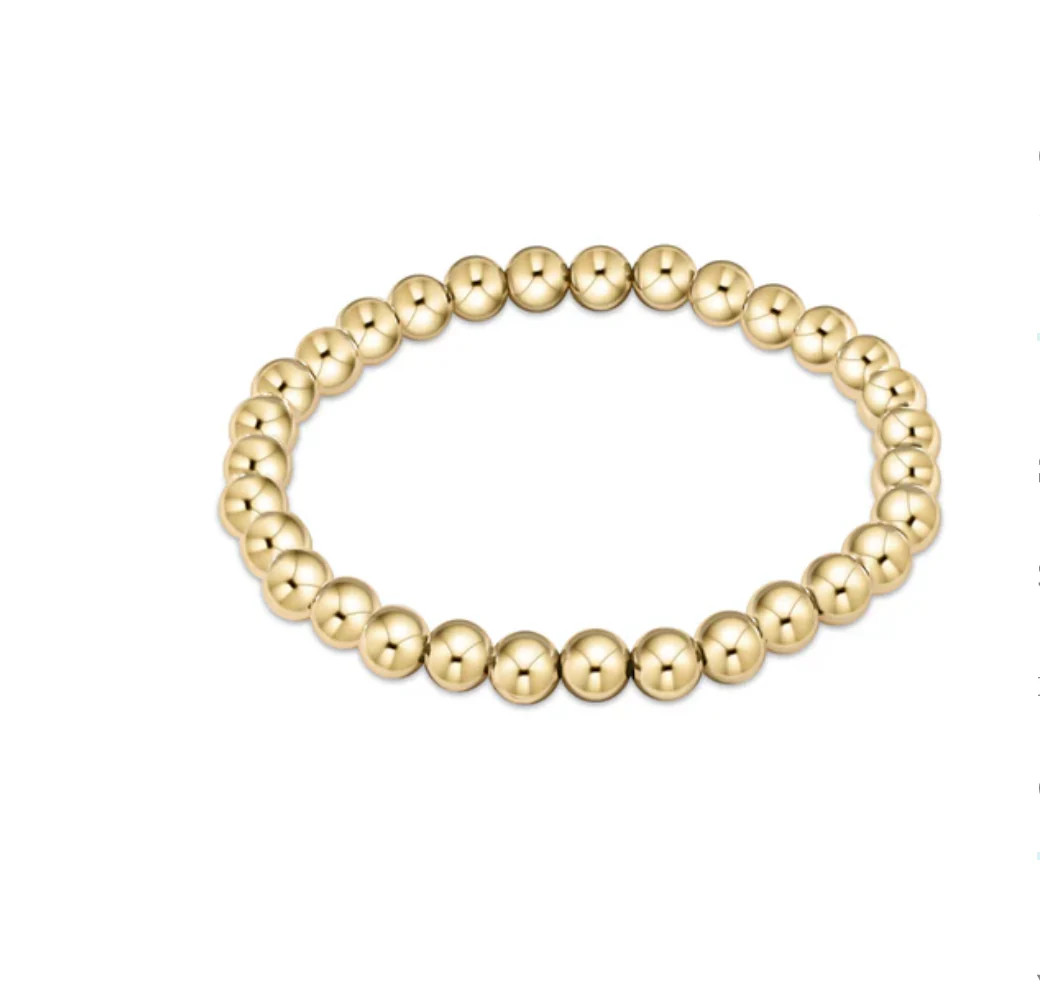 Classic Gold 6mm Bead Bracelet (BCLG6) | Emmacate Boutique