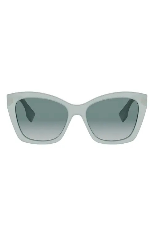 'Fendi Lettering 55mm Gradient Square Sunglasses in Light Green/gradient Green at Nordstrom | Nordstrom