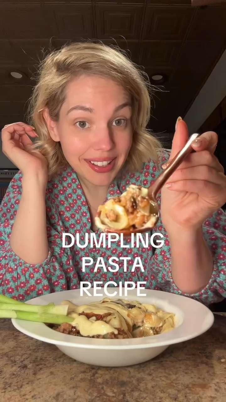 Dumpling pasta recipe (easy!):

1 lb ground pork
2 T sesame oil
2 T soy sauce
2–3 T ginger paste
2–3 T minced garlic
Plenty of white pepper
1 large onion, chopped
1/2 bag of shredded cabbage
6–8 scallions, chopped (I like a lot!)
1 box orecchiette pasta, cooked

Method:
Brown the pork and onions in sesame oil. Add garlic, ginger, and white pepper. Fry for 2 mins. Then, add chopped scallions and cabbage. Add soy sauce and continue frying on high-ish heat until you get some crispy bits. Layer on cooked pasta 😉 serve with seaweed and onion cups.

Topping suggestions:
Kewpie mayo, oyster sauce (salty so not too much), mozzarella cheese, Japanese bbq sauce, furikake, French fried onions, sweet chili sauce 

 #LTKootd #LTKfoodie #LTKvlog