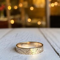 Solid Gold Celestial Rings - Womens Wedding Band | Etsy (US)