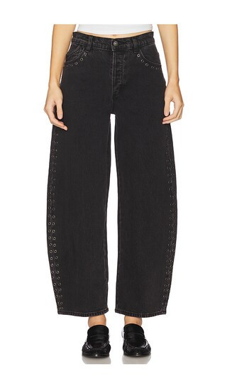 ROLLA'S Gigi Barrel Jeans in Black. - size 29 | Revolve Clothing (Global)