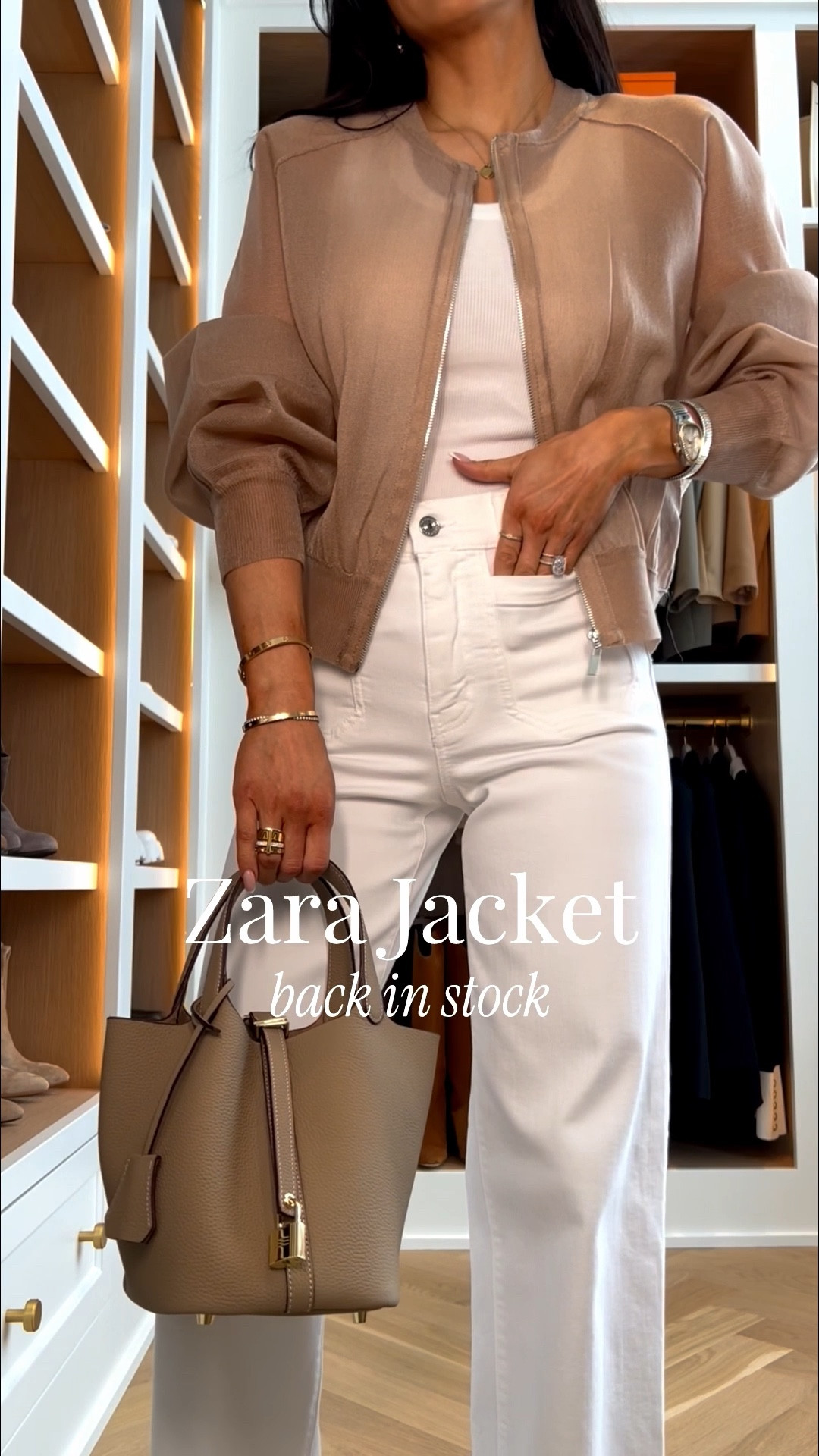 @Zara nude jacket that keeps selling out is back in stock just in time for Easter. Viral for a reason, this neutral top layer is perfect for cool spring mornings.

Zara nude jacket wearing XS - finally back in stock 
Frame white jeans wearing size 24 run TTS

miamiamine Zara new arrivals spring outfits Zara nude jacket Frame white jeans Easter outfit idea chic spring style elevated everyday outfits

#LTKSeasonal #LTKootd #LTKPetite