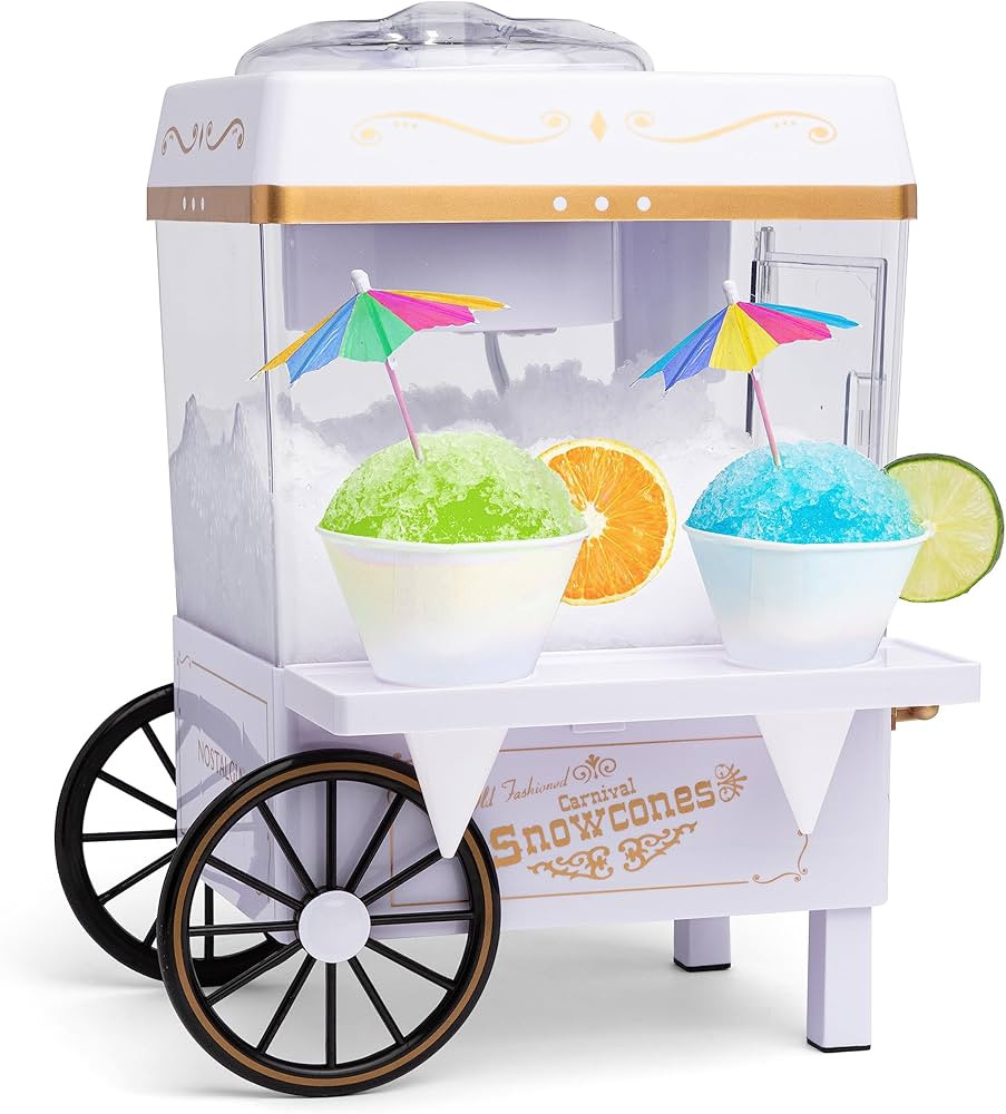 Nostalgia Snow Cone Shaved Ice Machine - Retro Table-Top Slushie Machine Makes 20 Icy Treats - In... | Amazon (US)
