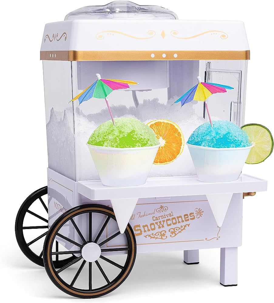 Nostalgia Snow Cone Shaved Ice Machine - Retro Table-Top Slushie Machine Makes 20 Icy Treats - In... | Amazon (US)