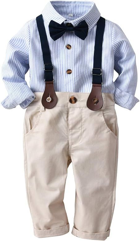 Boarnseorl Baby Boys Long Sleeve Gentleman Outfit Suits Set | Amazon (US)