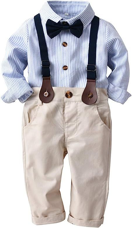 Boarnseorl Baby Boys Long Sleeve Gentleman Outfit Suits Set | Amazon (US)