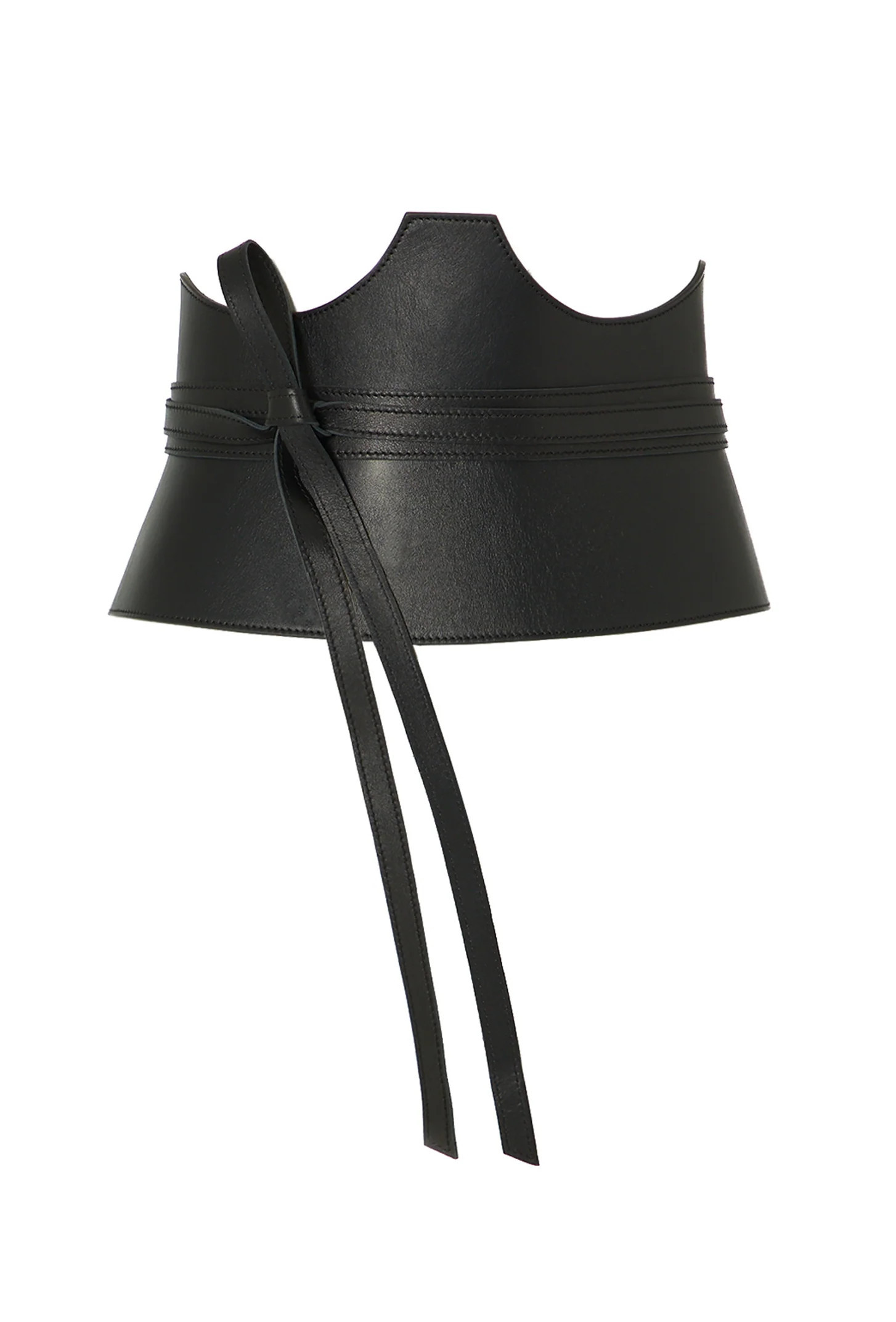 Cut Out Corset Belt - Pitch Black | PRITCH London