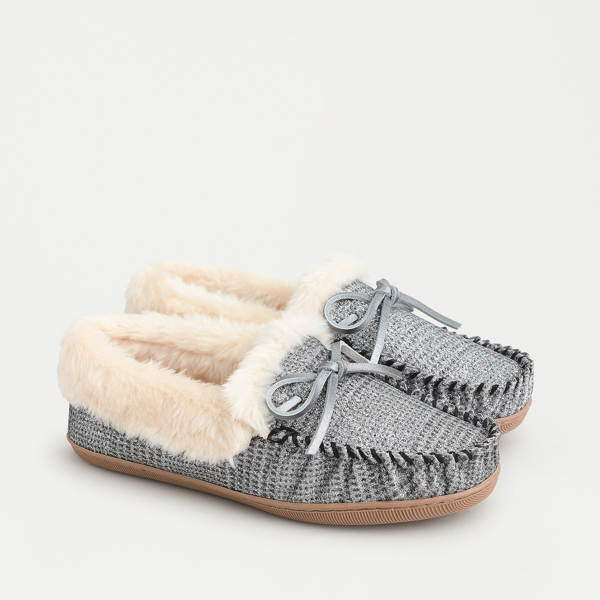 Lodge moccasins in glitter glen plaid | J. Crew US