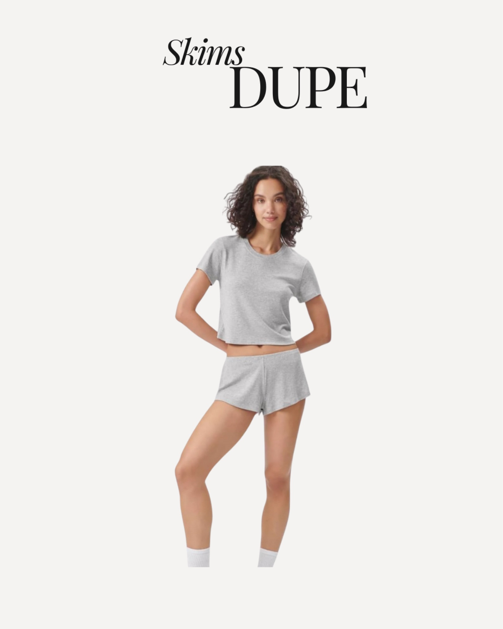 Amazon skims dupe! I wear a size M

#skims #dupe 

#LTKSeasonal #LTKFindsUnder100 #LTKPetite