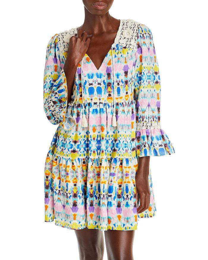 Printed Crochet Trim Fit & Flare Dress | Bloomingdale's (US)