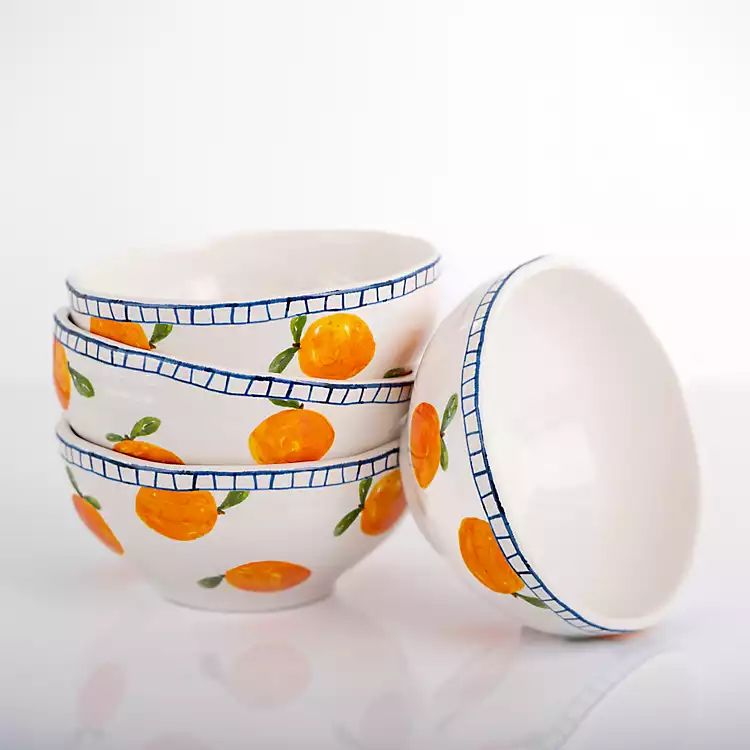 Summer Oranges Cereal Bowls, Set of 4 | Kirkland's Home