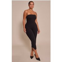 Shape Black Sculpt Bandeau Capri Jumpsuit | PrettyLittleThing US