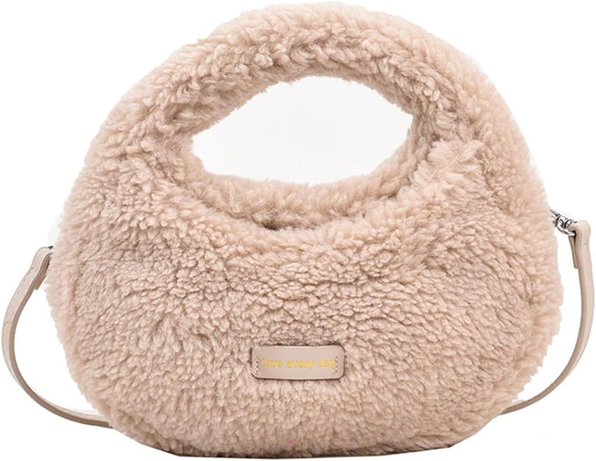 Fluffy Purse, Furry Purse Faux Fur Bag Cute Lambswool Fuzzy Crossbody Bag for Women | Amazon (US)