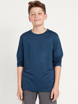CloudMotion Long-Sleeve Performance T-Shirt for Boys | Old Navy | Old Navy (US)