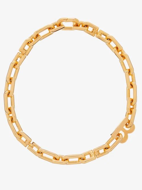 Balenciaga - B-logo Chain-link Necklace - Womens - Gold | Matches (US)
