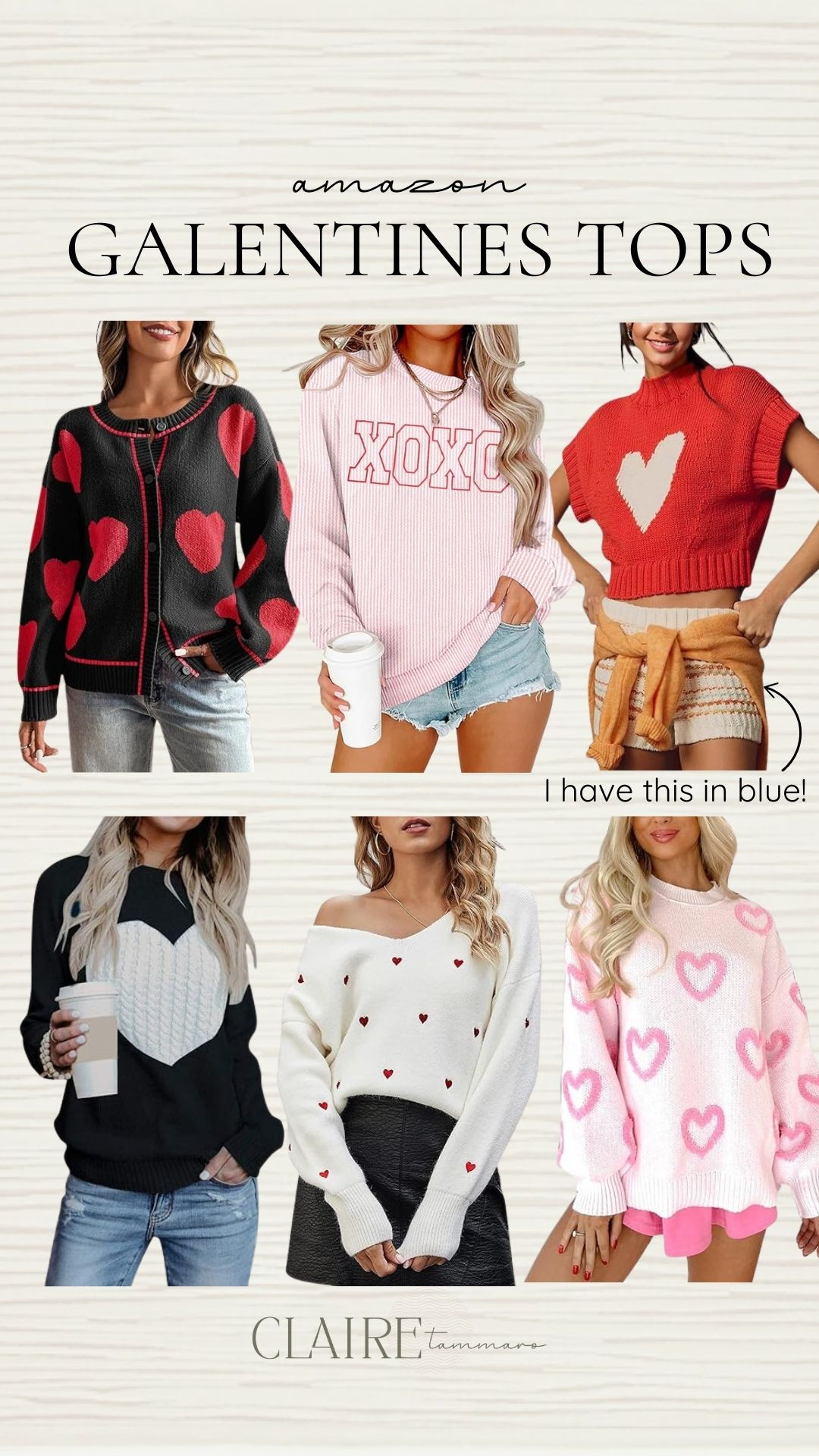 The cutest Valentines Day sweaters all from Amazon!😍

Elevated style, Type B mom, Petite Fashion, Claire Tammaro, Mom of 2, Galentines day, outfit inspo, heart sweater, pink sweater, red sweater, galentines day outfit idea 

 #LTKSeasonal #LTKFindsUnder50 #LTKStyleTip