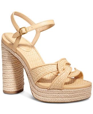 COACH Women's Talina Platform Espadrille Dress Sandals & Reviews - Sandals - Shoes - Macy's | Macys (US)