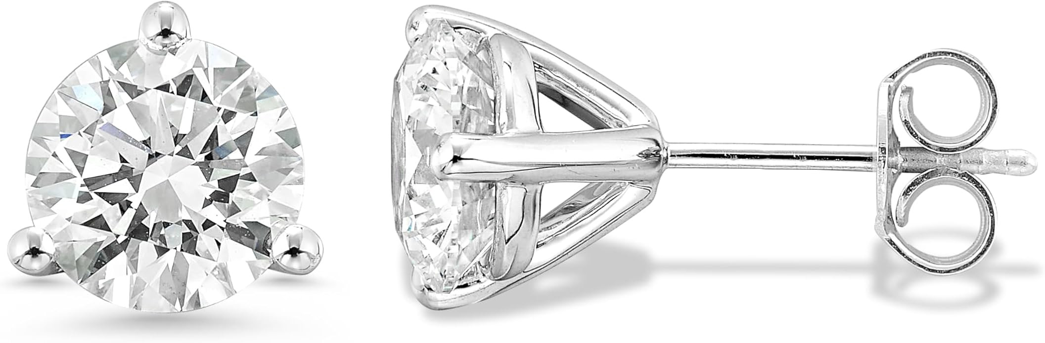 1.5-4 Carat Lab Grown Diamond Round Stud Earrings 14K Gold | Amazon (US)