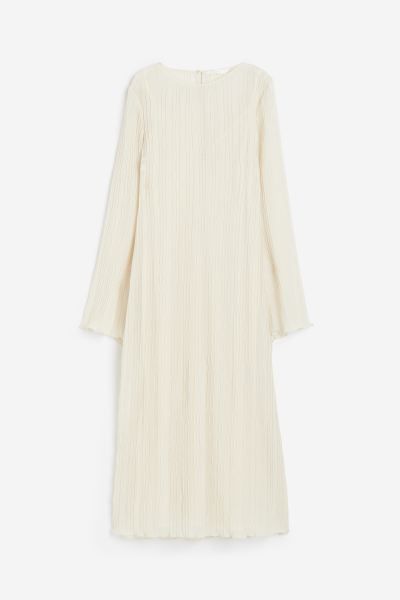 Crinkled dress - Cream - Ladies | H&M GB | H&M (UK, MY, IN, SG, PH, TW, HK)