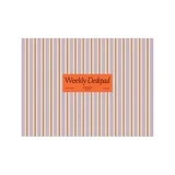 Papier To Go, Tear Away Pages Weekly Desk Pad Planner, Softcover, 9.5"" x 7.1"" inches, Stripe Pr... | Walmart (US)