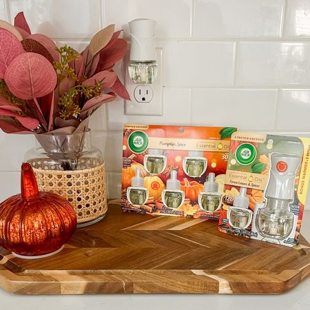 #ad Goodbye summer, hello fall! I’m getting my home ready for the best season ever by pulling out my pumpkins, fall florals, and plugging in my @airwickus fall scents! Air Wick® fragrances are inspired by nature. We of course love their Pumpkin Spice scent. Their brand new Forest Leaves & Spices scent makes our home smell like fall. It’s a refreshing, outdoorsy fragrance that has crisp, earthy and spice notes with seasonal fruit like apple & pear. Grab them from @target so you can connect to nature this Fall! #target #targetpartner #AirWick

#LTKstyletip #LTKhome #LTKSeasonal