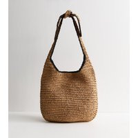 Stone Woven Slouchy Tote Bag New Look | New Look (UK)