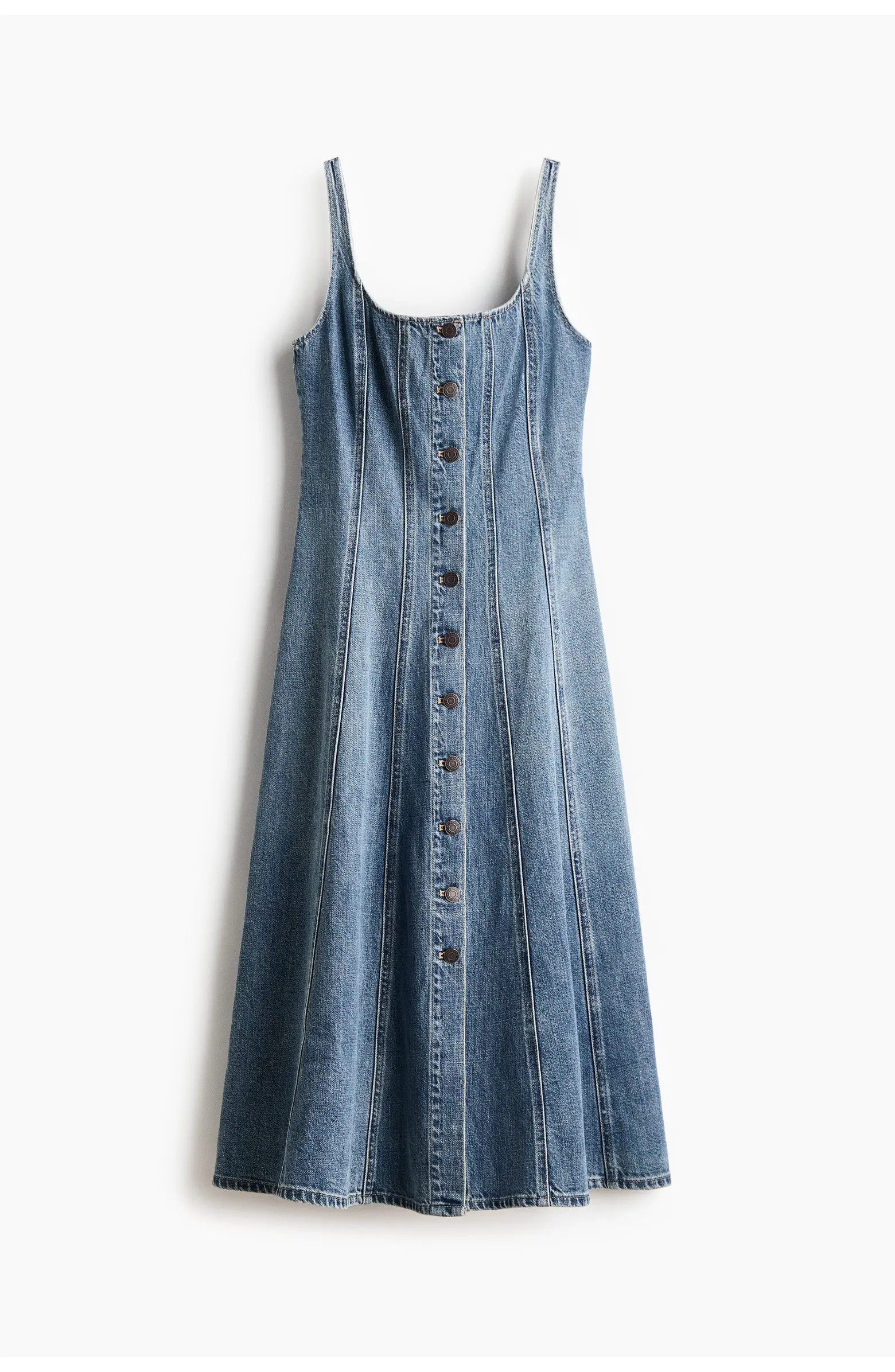 H&M Button-front denim dress | Nordstrom | Nordstrom