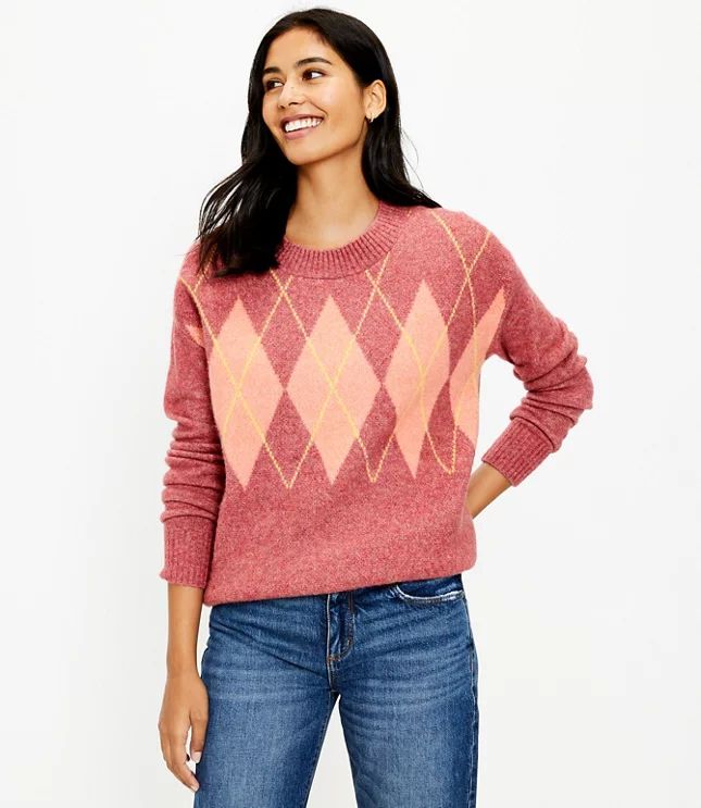 Petite Argyle Sweater | LOFT