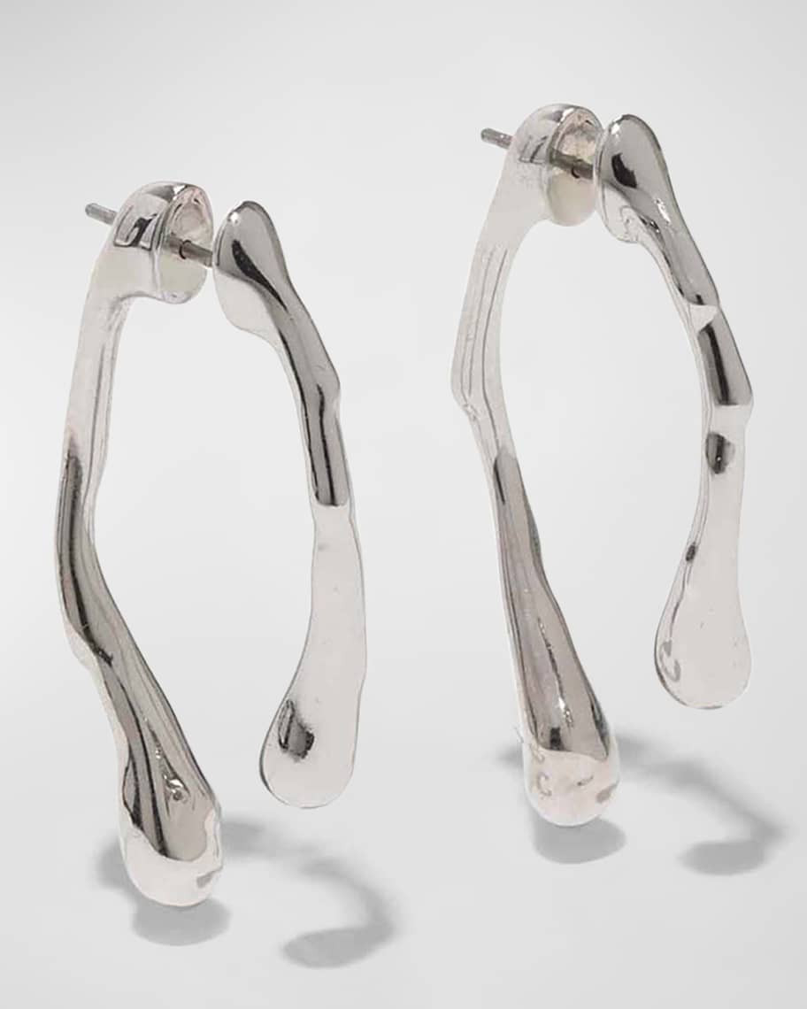 Silvertone Drippy Post Earrings | Neiman Marcus