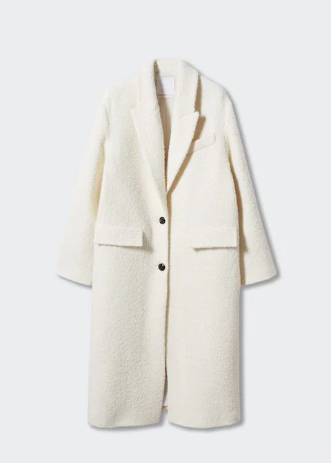 Wool terry coat -  Women | Mango United Kingdom | MANGO (UK)