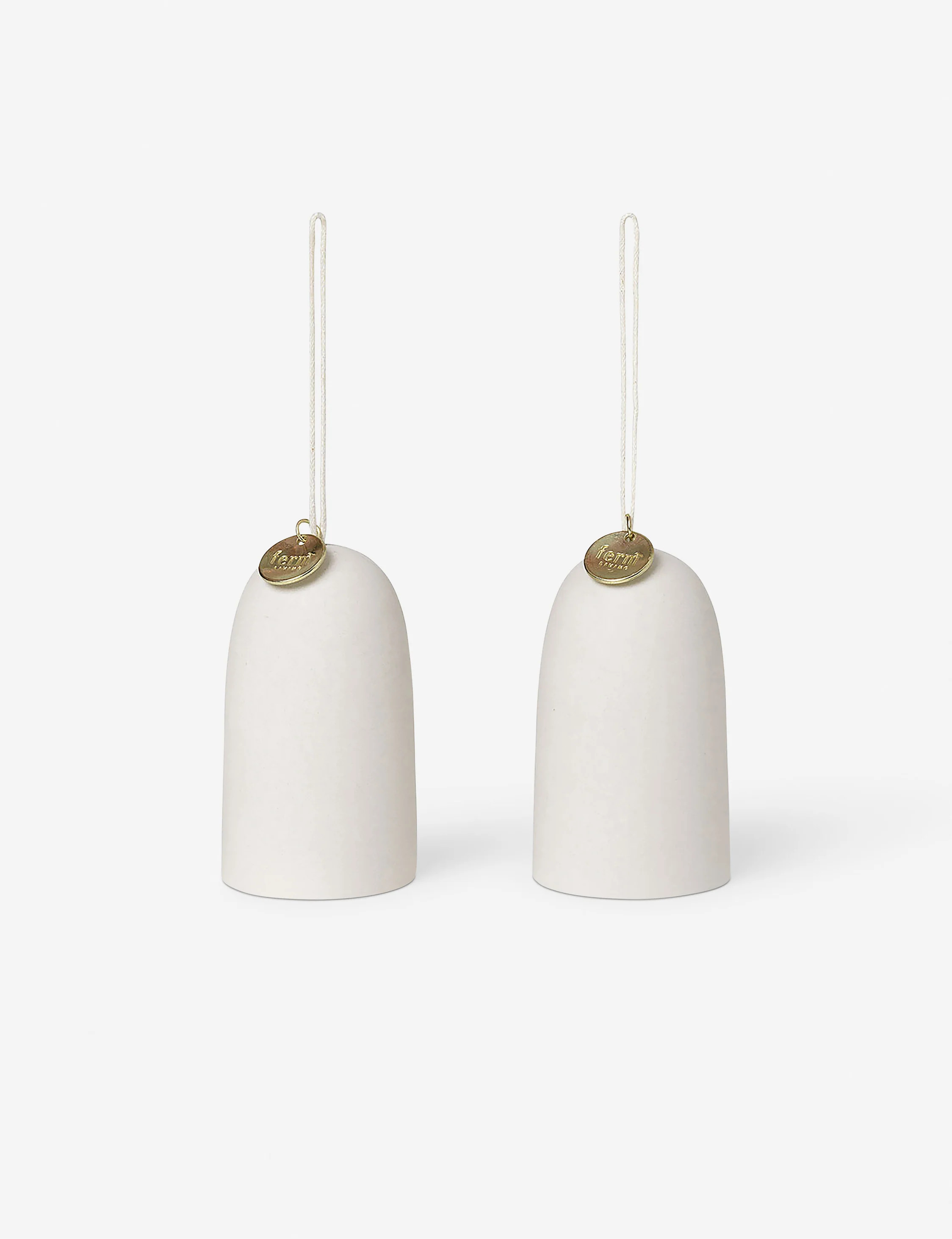 Bell Ceramic Ornaments (Set of 2) by Ferm Living | Lulu and Georgia 