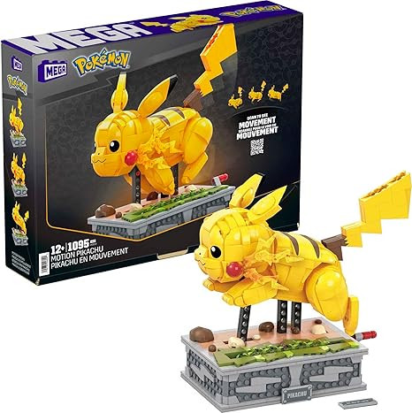 Mattel MEGA Pokémon Collectible Building Toys For Adults, Motion Pikachu With 1092 Pieces And Ru... | Amazon (US)