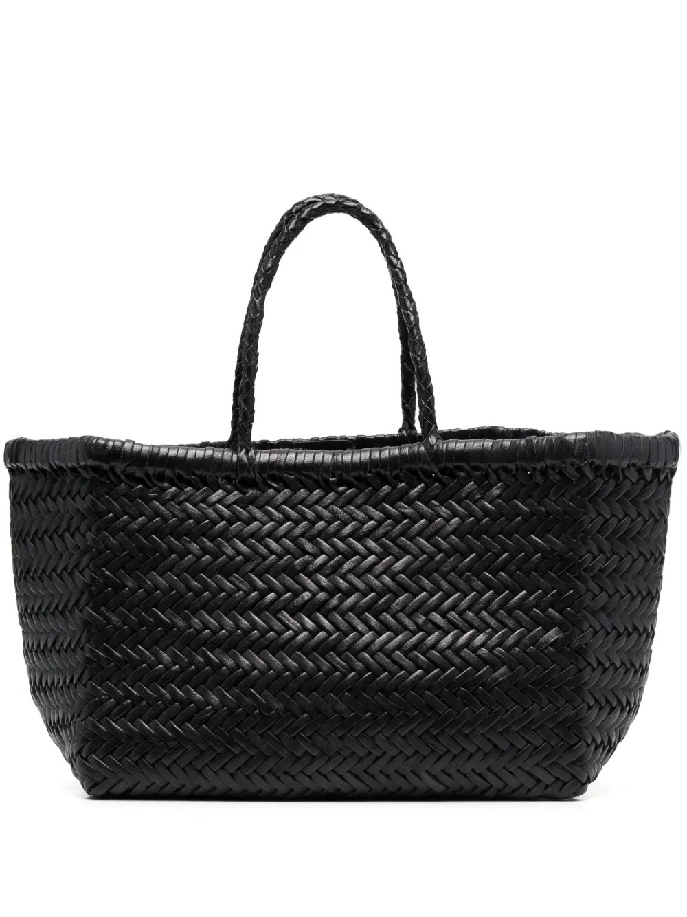 DRAGON DIFFUSION Triple Jump Small Woven Leather Tote | Black | FARFETCH | Farfetch Global