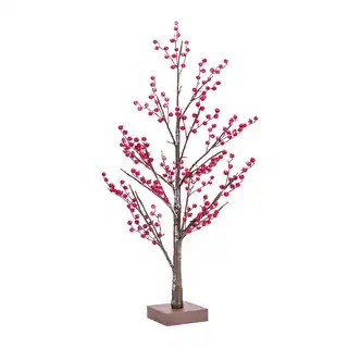LED and Berry Tree - Red - 17.75 x 17.75 x 38 | Bed Bath & Beyond