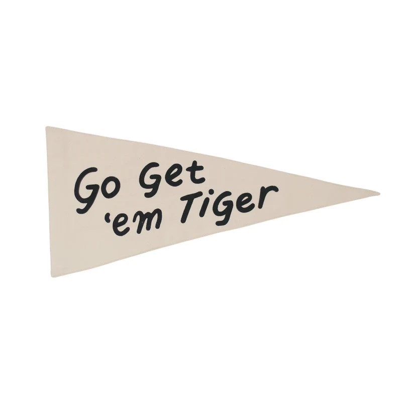 Go Get Em Tiger Pennant Mini Wall Hanging Canvas Flag Wall Banner Kids Room Decor Pennant Gender ... | Etsy (US)