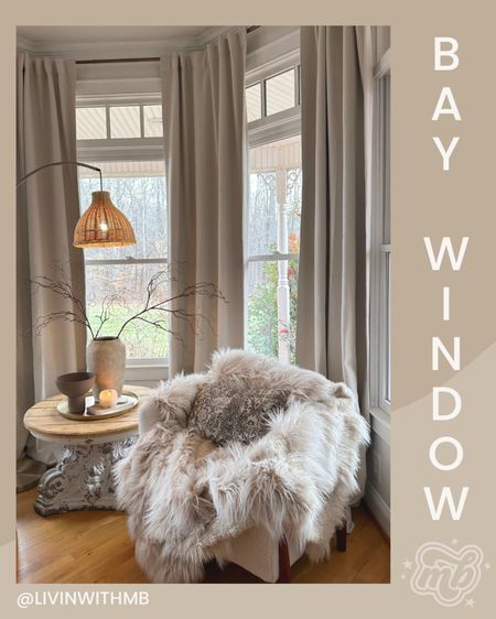 Shop my bay window rods, drapes, furniture, and decor! 

These curtains are in the shade: Birch
They are the perfect neutral mix of beige and cream. Very warm and inviting for any space!

#LTKSeasonal #LTKhome #LTKFind