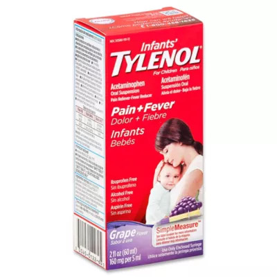 Infant Tylenol® Oral Suspension Pain + Fever in Grape Flavor | buybuy BABY | buybuy BABY