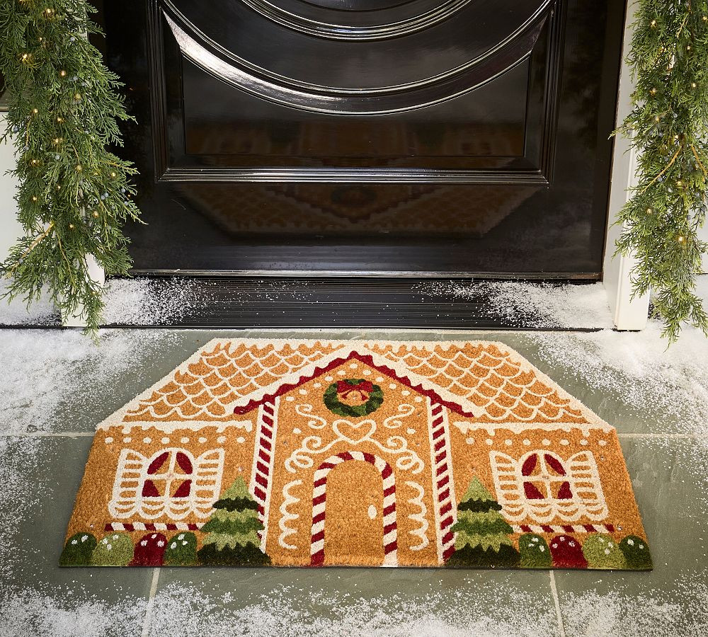 Gingerbread House Light Up Doormat | Pottery Barn (US)