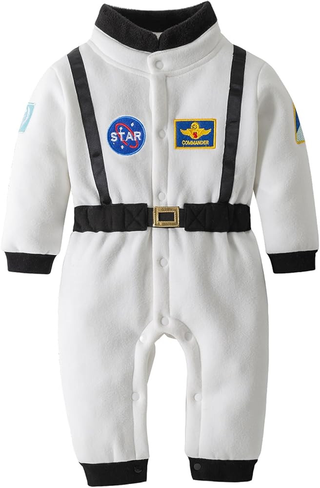 Baby Boy Girls Toddler Astronaut Costume Space Suit Cosplay Dress-up Party Jumpsuit Halloween Rom... | Amazon (US)