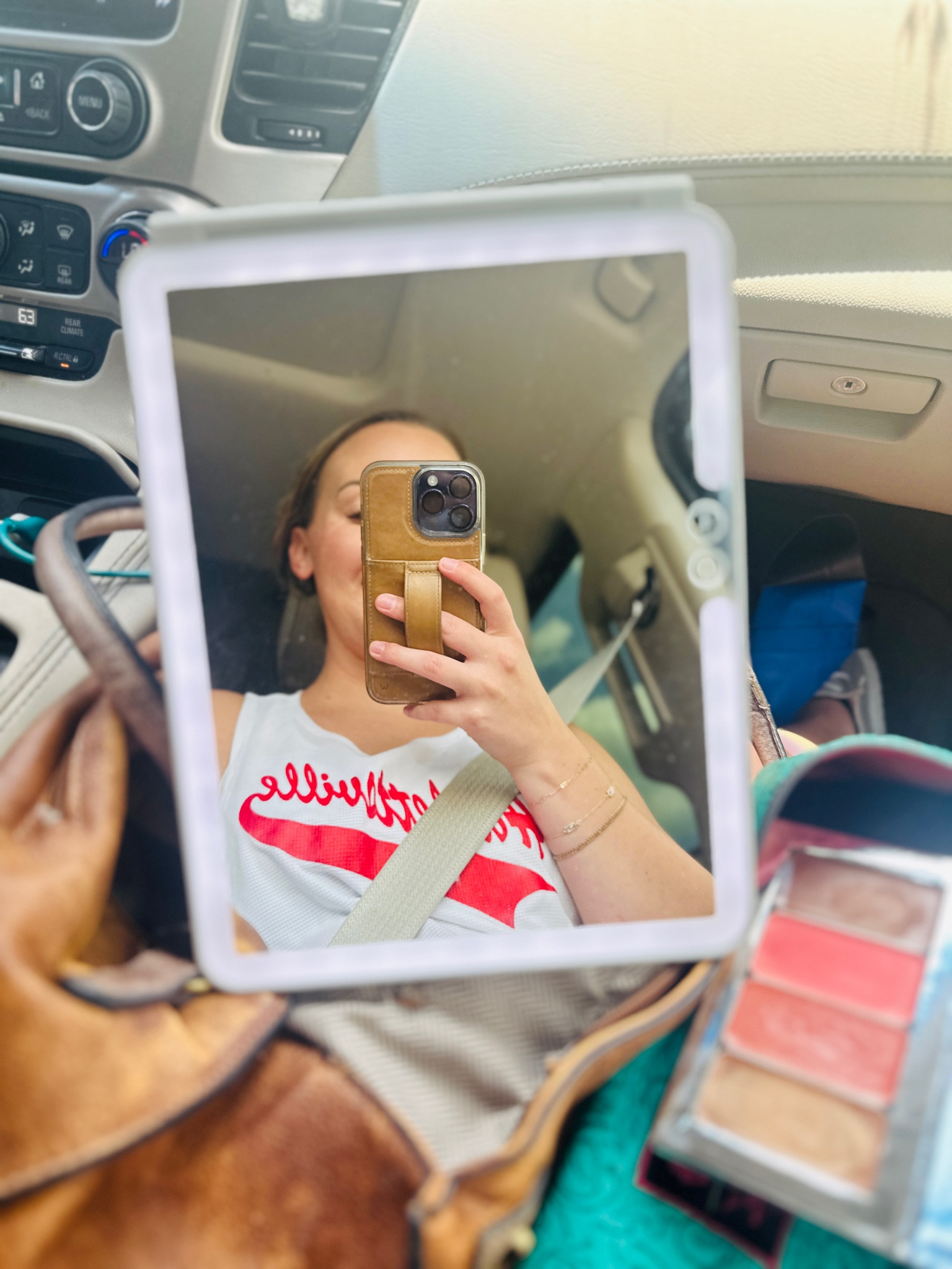 My travel mirror! Freaking awesome and it has a light. Perfect for putting on my makeup in the car when traveling to my nephew’s baseball game! I also take it when I travel on vacation. 

#LTKBeauty #LTKxelfCosmetics #LTKTravel