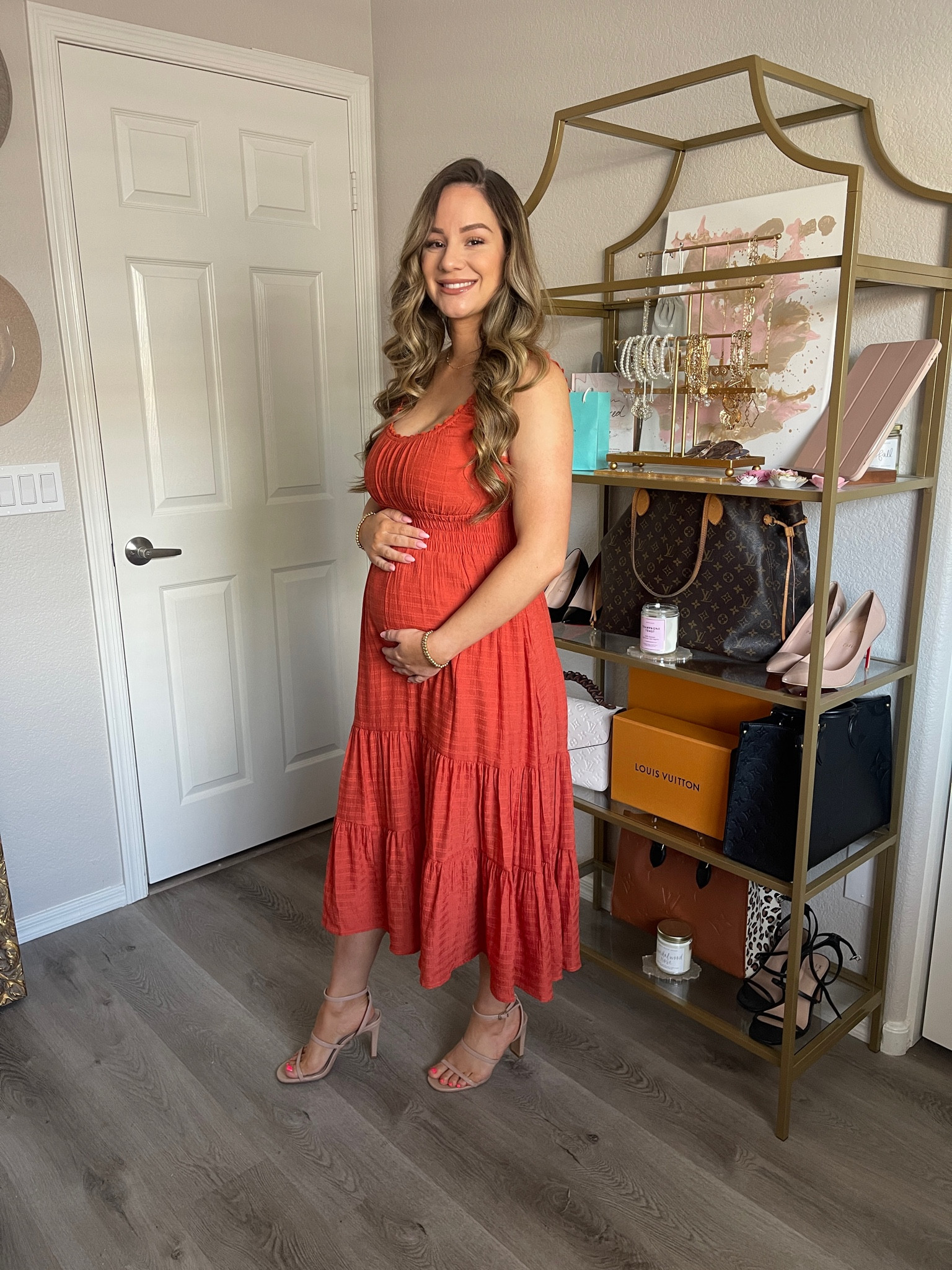 Amazon Dress (wearing small), DSW Nude Heels (tts/beige), spring outfit, spring dress, summer outfit, summer dress, midi dress, comfy dress, casual dress, cute dress, dress outfit, bump friendly, Amazon fashion #dress #amazonfashion

#LTKbump #LTKshoecrush #LTKstyletip