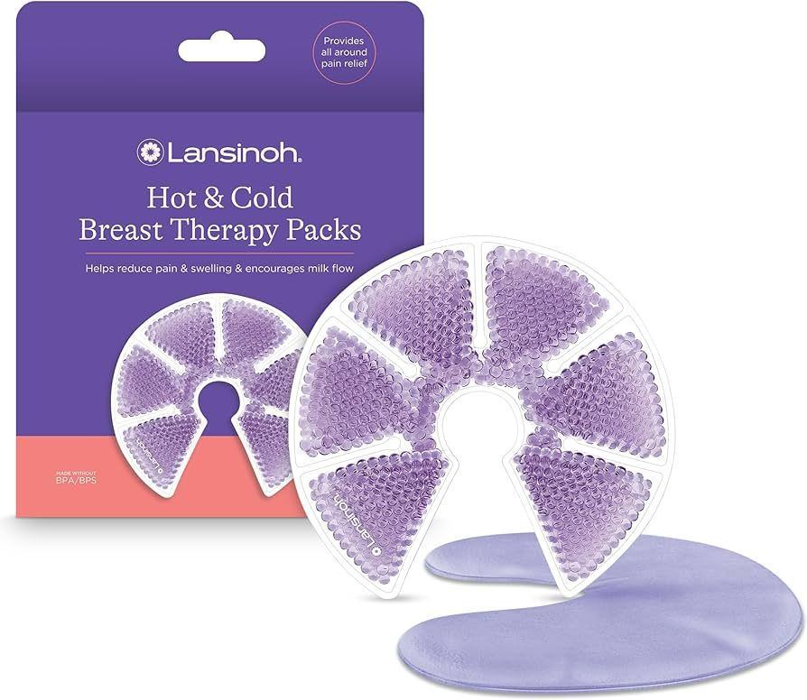 Lansinoh Breast Therapy Packs with Soft Covers, Hot and Cold Breast Pads, Breastfeeding Essentials for Moms, 2 Pack | Amazon (US)