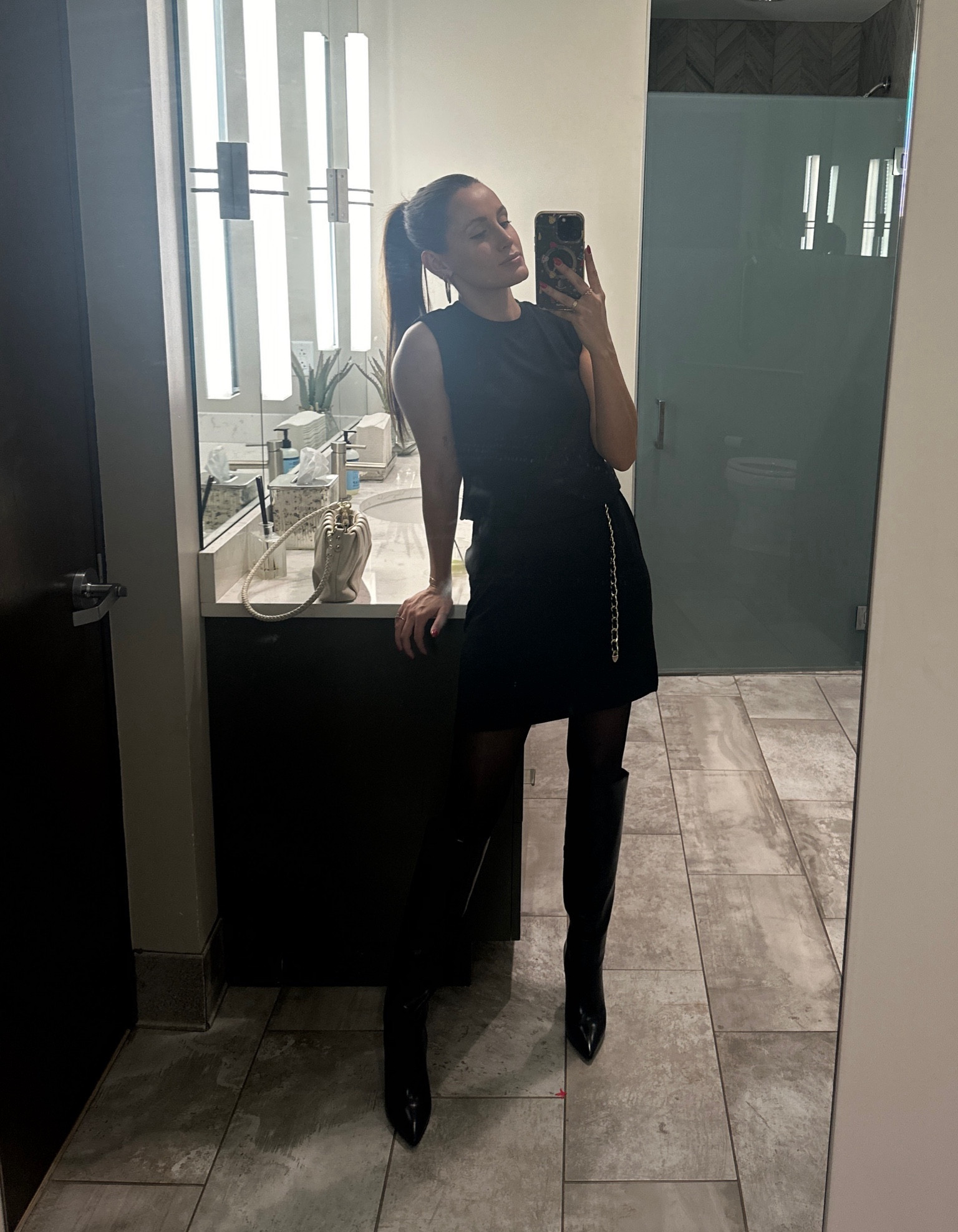 Work holiday party 🖤 the dress is actually long and I used a shoe string to tie it up shorter 🙃

#LTKparties #LTKHoliday #LTKSeasonal