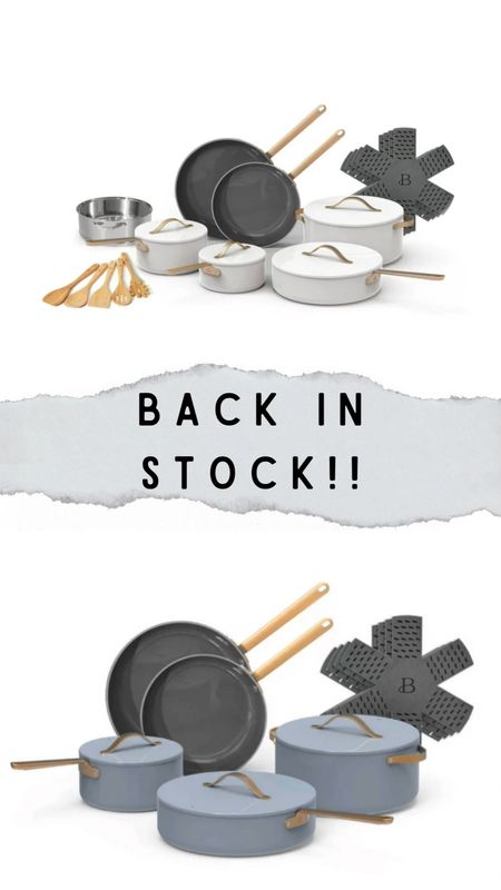 Drew Barrymore Beautiful cookware set back in stock in gray and white! 

#LTKhome #LTKfamily #LTKFind