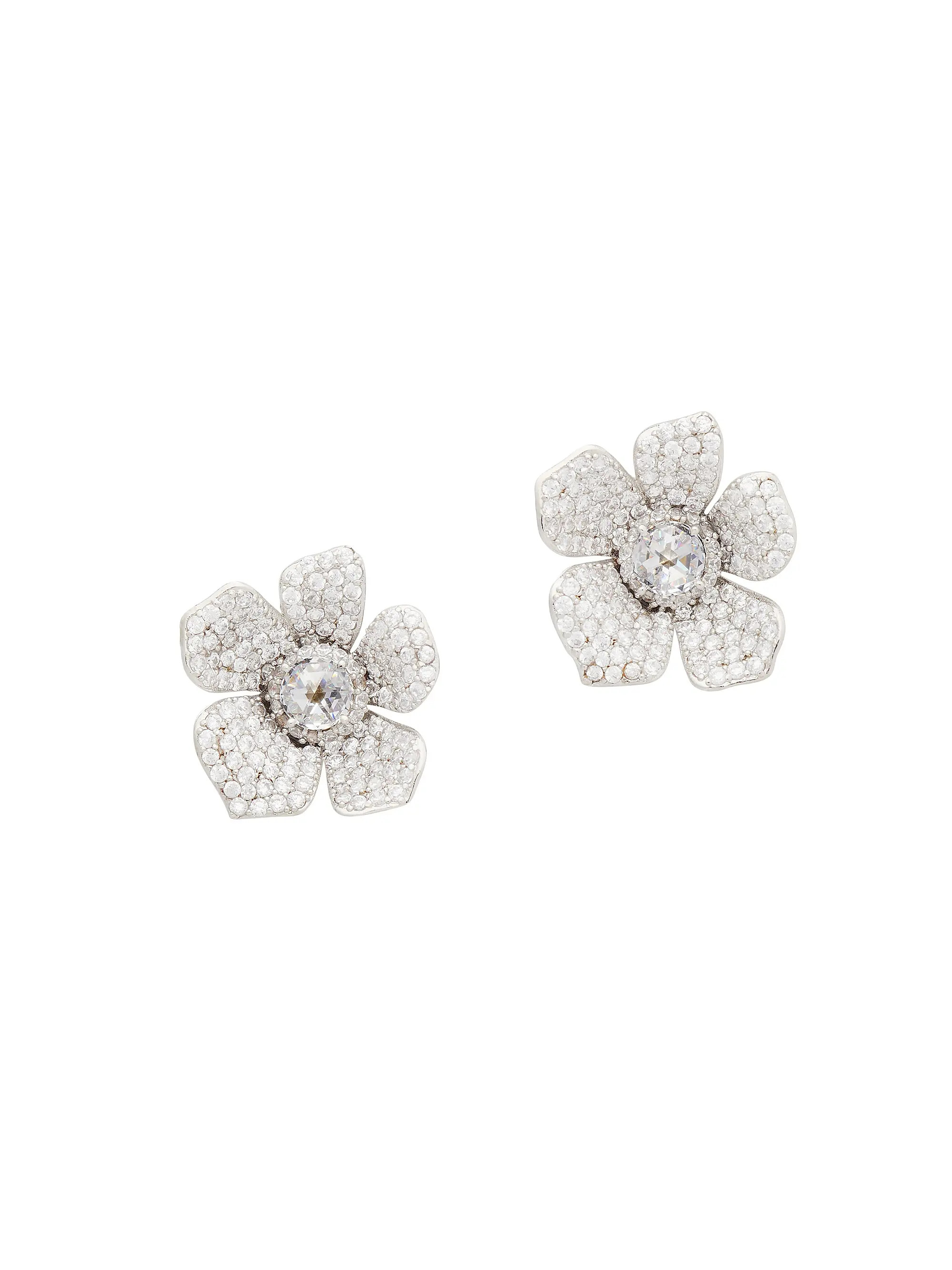 Poppy Power Silvertone & Cubic Zirconia Earrings | Saks Fifth Avenue