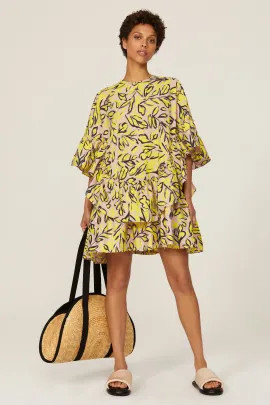 Blueberry Ruffle Sleeve Dress | Rent the Runway